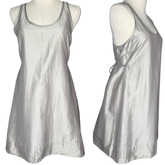 Eileen Fisher Dresses & Skirts - Eileen Fisher Silk Racerback Sleeveless Tie Back Tunic Dress Small